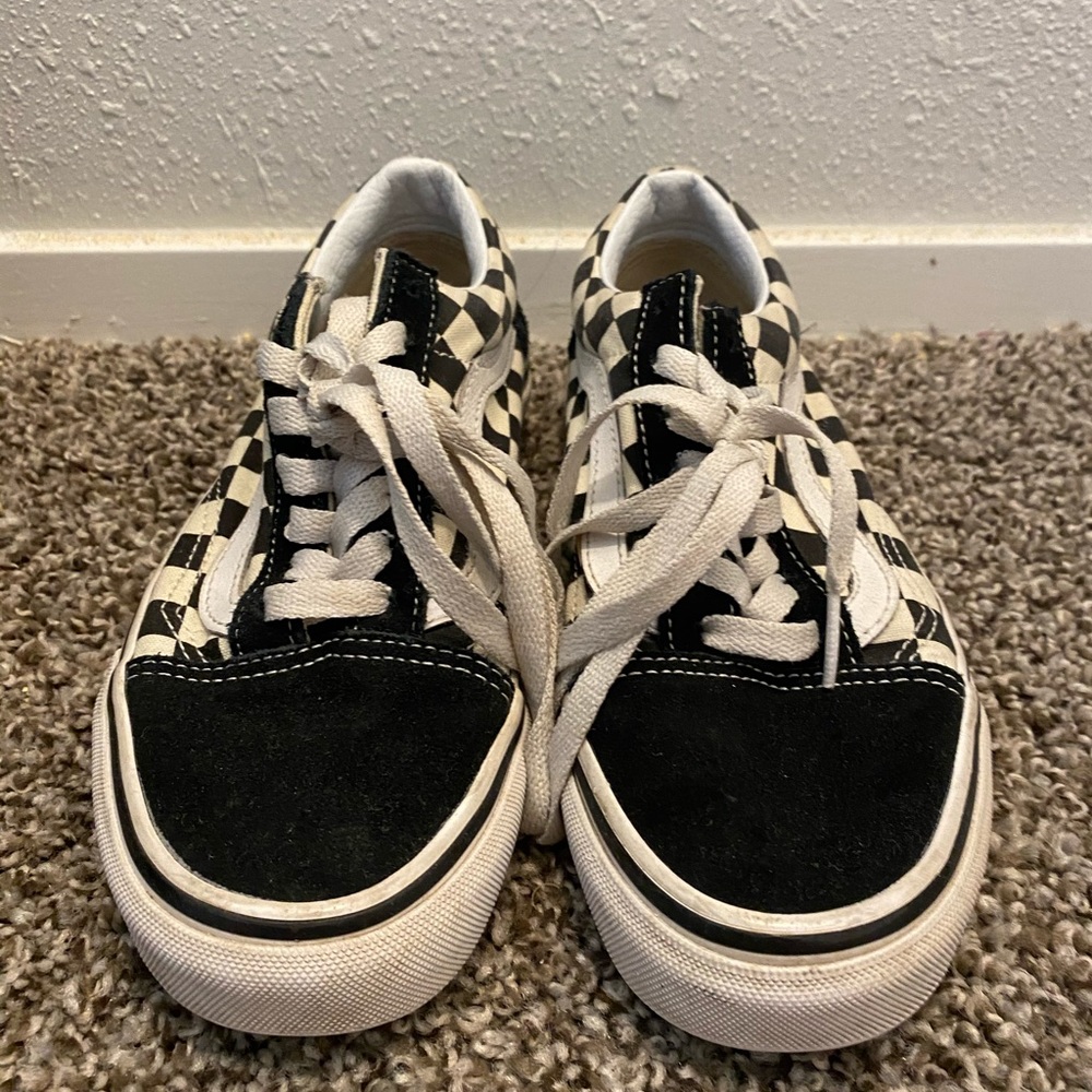 Black and white checkered vans